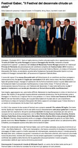 Conferenza stampa Festival Gaber 2013